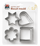4-Piece Stainless Steel Cookie Cutter Set