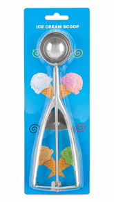 Premium Stainless Steel Ice Cream Scoop with Easy Grip Handle