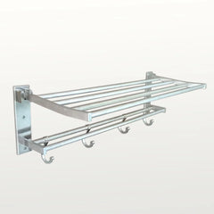 . Wall Mounted Towel Rack with Hooks