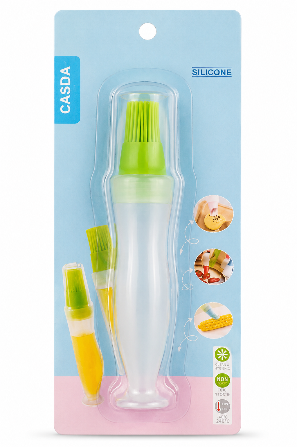 2-in-1 Silicone Oil Dispenser Brush