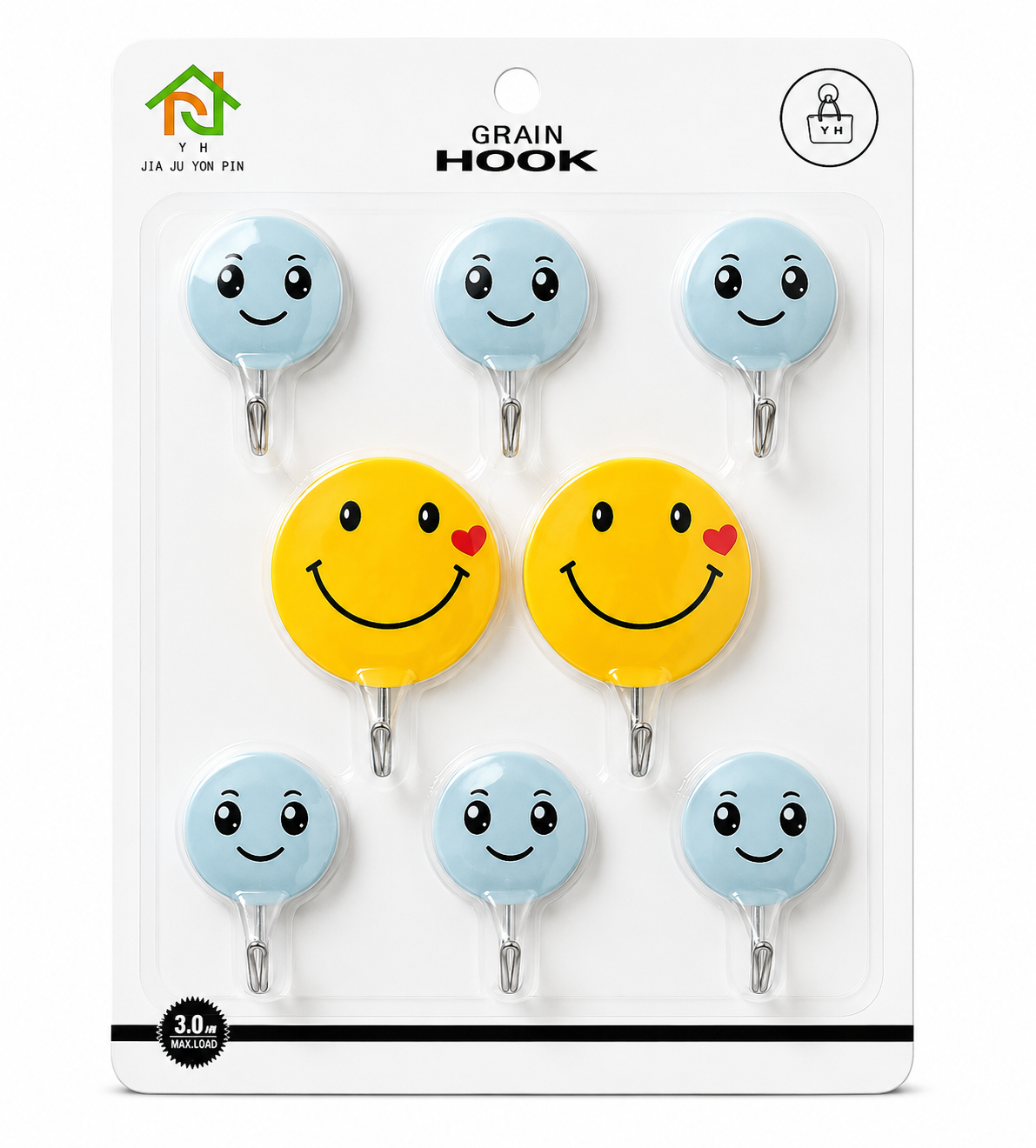 Self-Adhesive Wall Hooks (Pack of 8)