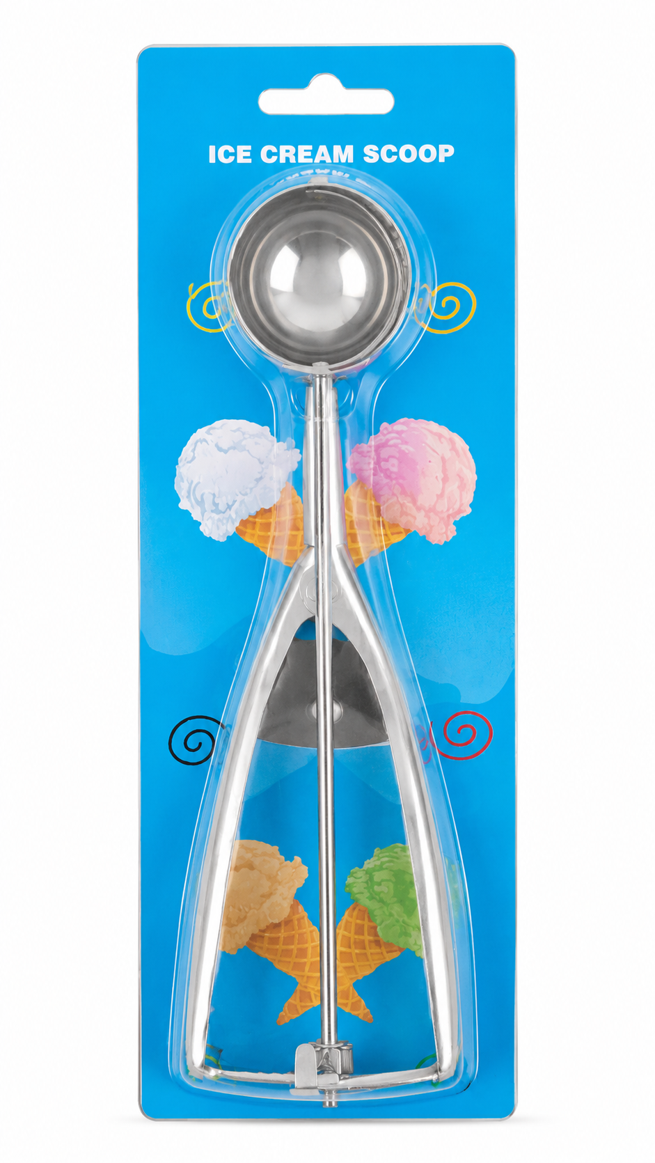 Premium Stainless Steel Ice Cream Scoop with Easy Grip Handle