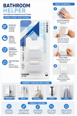Self-Adhesive Toilet Seat Handle (2 Pcs) – Bathroom Toilet Lid Lifter