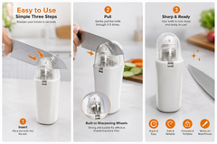 2-in-1 Manual Knife Sharpener – Portable Kitchen Blade Sharpener