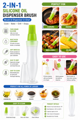 2-in-1 Silicone Oil Dispenser Brush