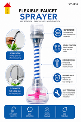 360° Flexible Faucet Sprayer Head – Kitchen Tap Water Saving Nozzle