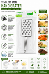Stainless Steel Hand Grater – Kitchen Cheese & Vegetable Grater