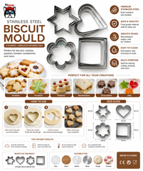 4-Piece Stainless Steel Cookie Cutter Set