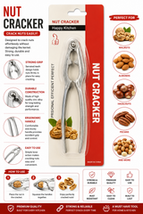 Premium Heavy Duty Metal Nut Cracker – Ergonomic Kitchen Nut Opener